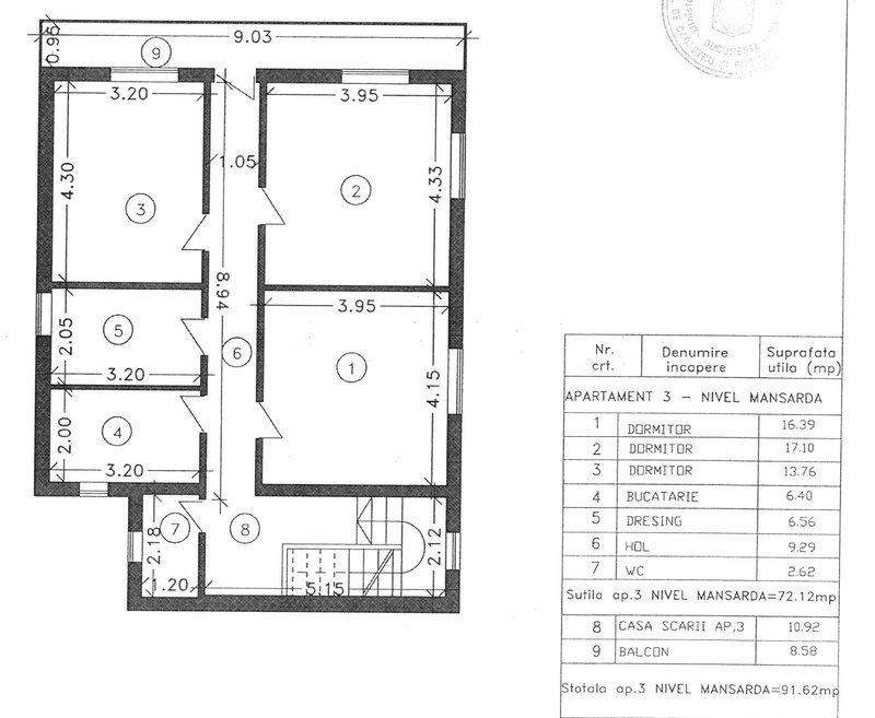 Cartier 23 August, 10 minute metrou Republica, duplex in vila, centrala